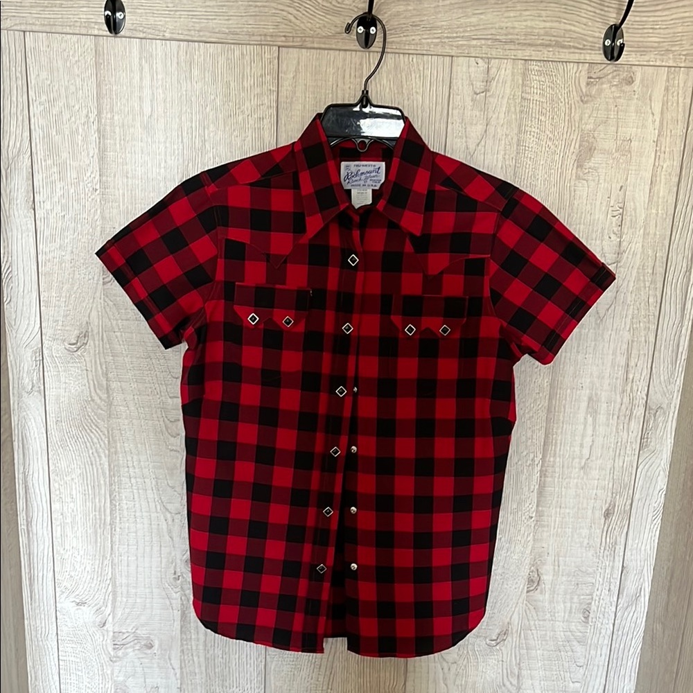 Red and Black Checkered Women’s Rockmount Shirt. Brand new- never been worn!